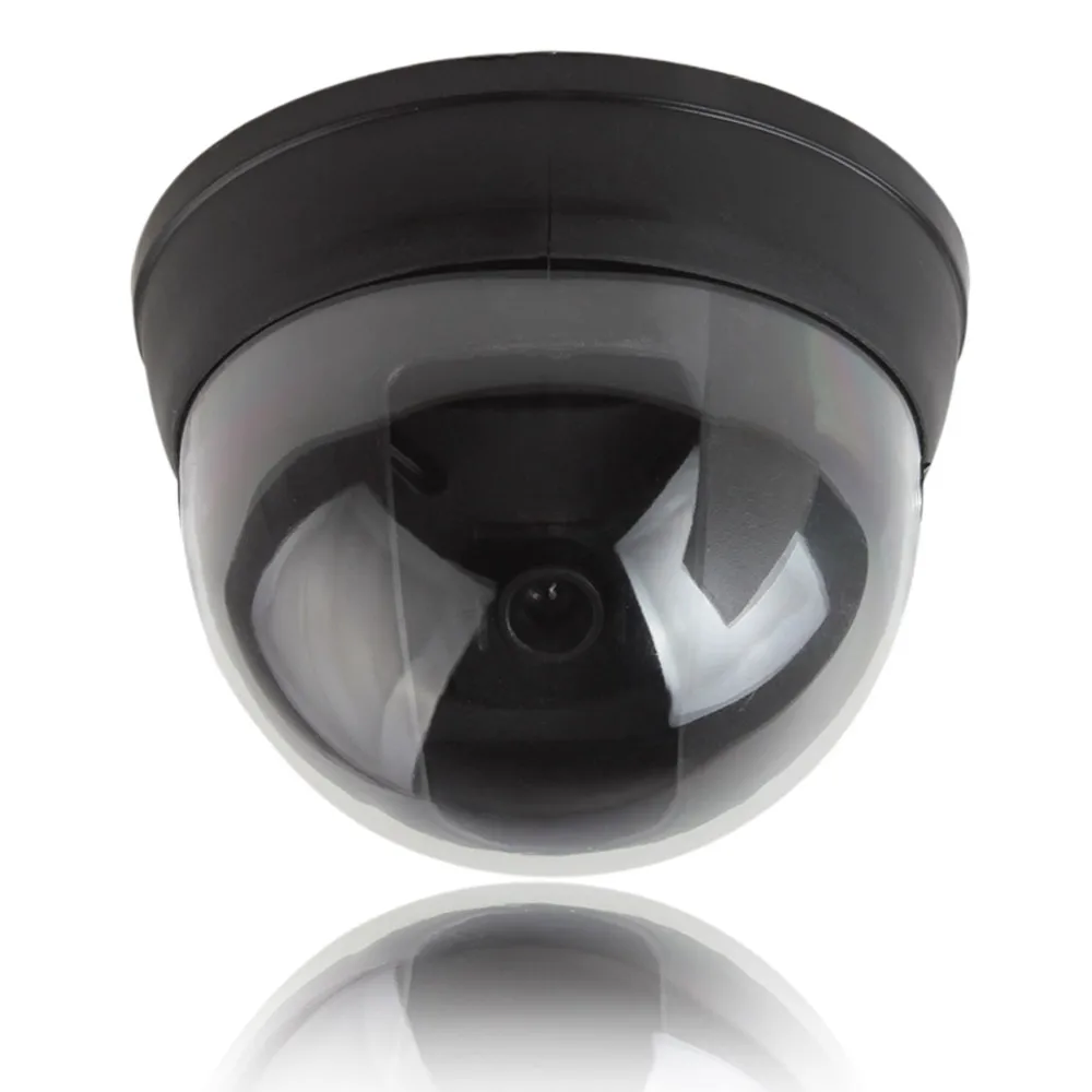 Small Dummy Simulated Dome security Camera with Red Activity LED Light Appearing To Work as The Actual Video Security Camera