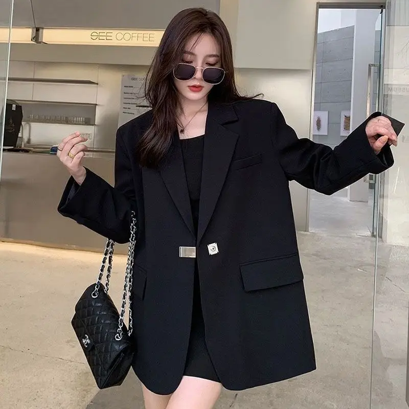 

Korea Version Loose And High-End Suit Jacket Women 2025 Spring Autumn New Casual Versatile Commuter Long-Sleeved Top
