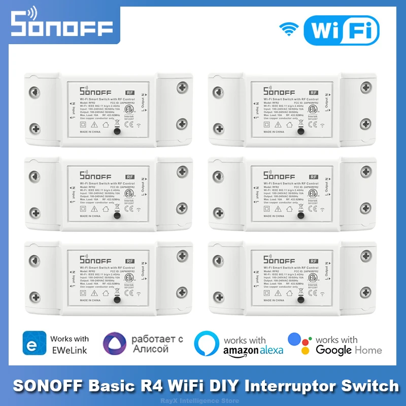 SONOFF Basic R4 WiFi DIY Iterruptor inteligentny pilot do włącznika inteligentny dom eWeLink kontrola aplikacji pracy z Alexa Google Home