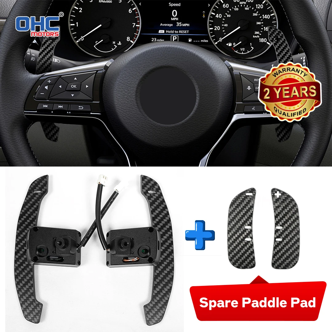 

OHC Magnetic Carbon Fiber Paddle Shifters For Nissan Micra VERSA,FAIRLADY Rogue,Teana,X-trail,Altima