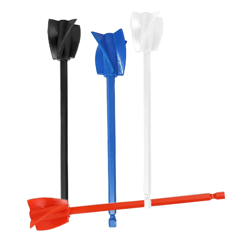 Accesorio para mezclador de 4 piezas, agitador de taladro para mezclador de resina epoxi, varilla mezcladora de 16,5x3,5 cm, piezas de herramientas eléctricas de construcción de renovación