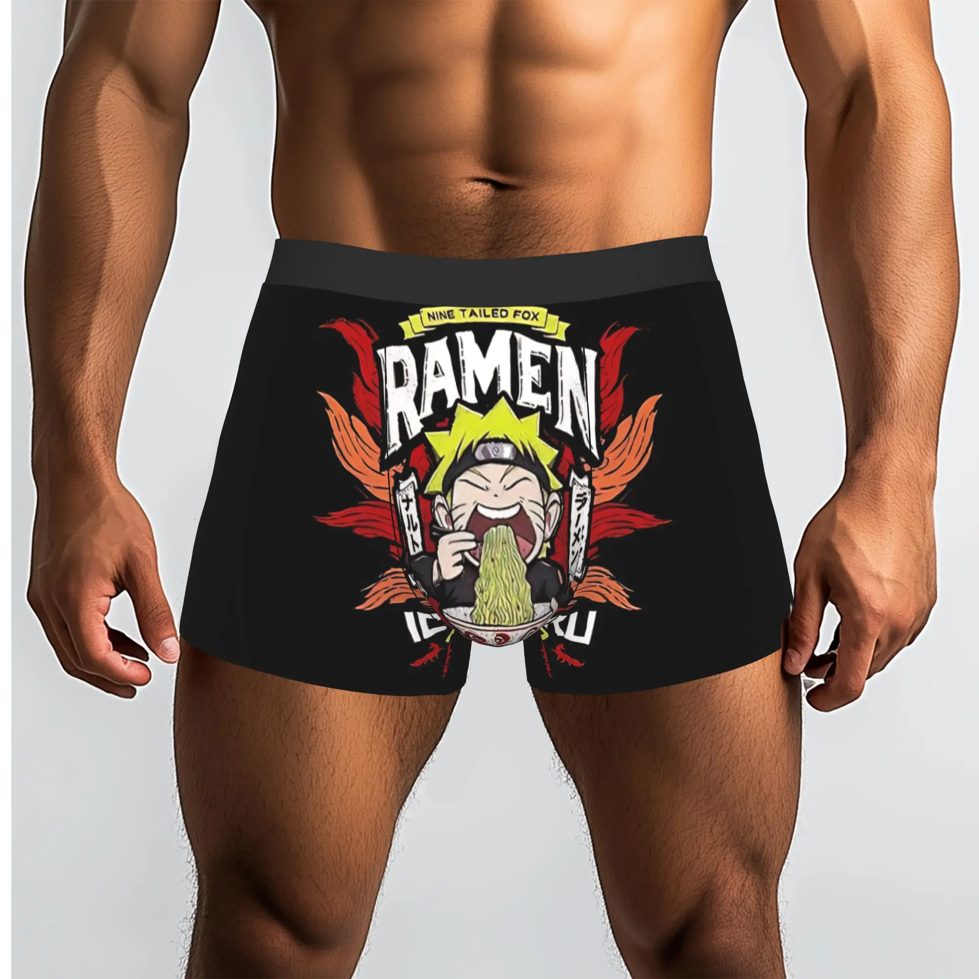 Ramen Fox Bandai NARUTO Unterhose Herrenhöschen Herrenunterwäsche Bequeme Shorts Boxershorts