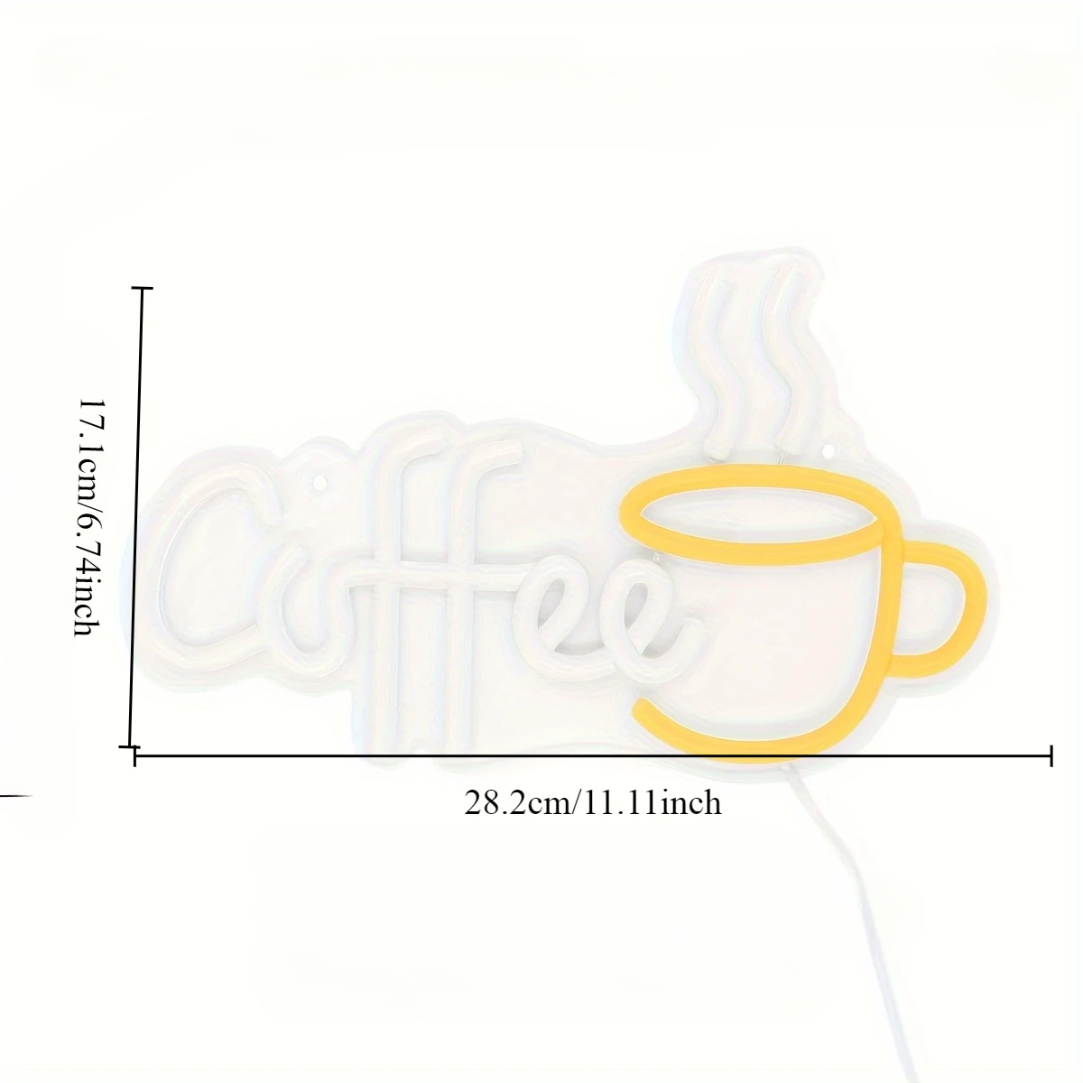 Coffee Neon Sign Love Letter with Cup LED Wall Neon Art Signboard for Coffee Shop Kitchen Restaurant Bar Decoration USB Powered