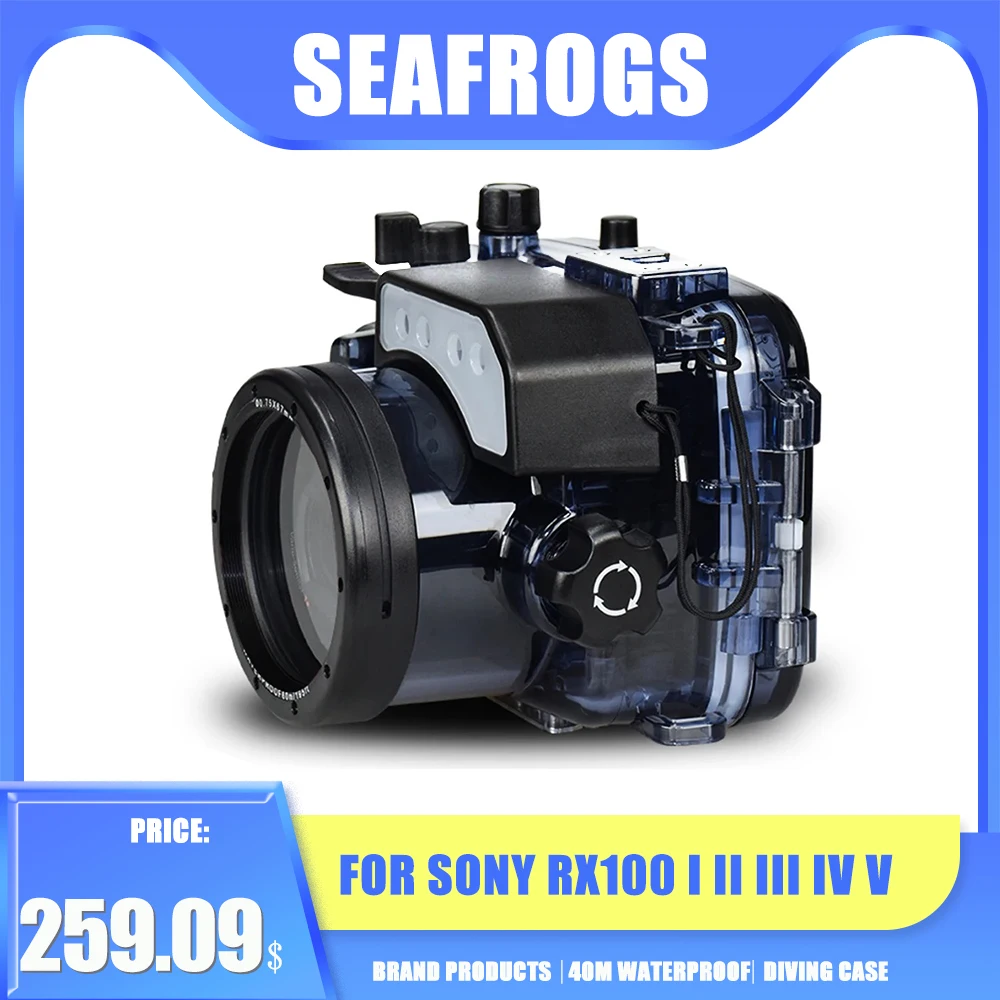 

Универсальный чехол Seafrogs для Sony RX100 I II III IV V, чехол для цифровой камеры для дайвинга, водонепроницаемый чехол