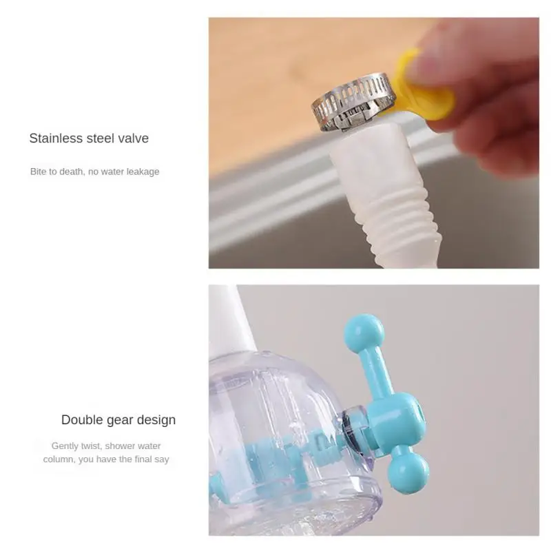1/2Pcs Rotatable Sink Tap Extender Sprayer Adjustable Faucet Adapter Nozzle Tap Filter Water Saving Kitchen Bathroom Accessories
