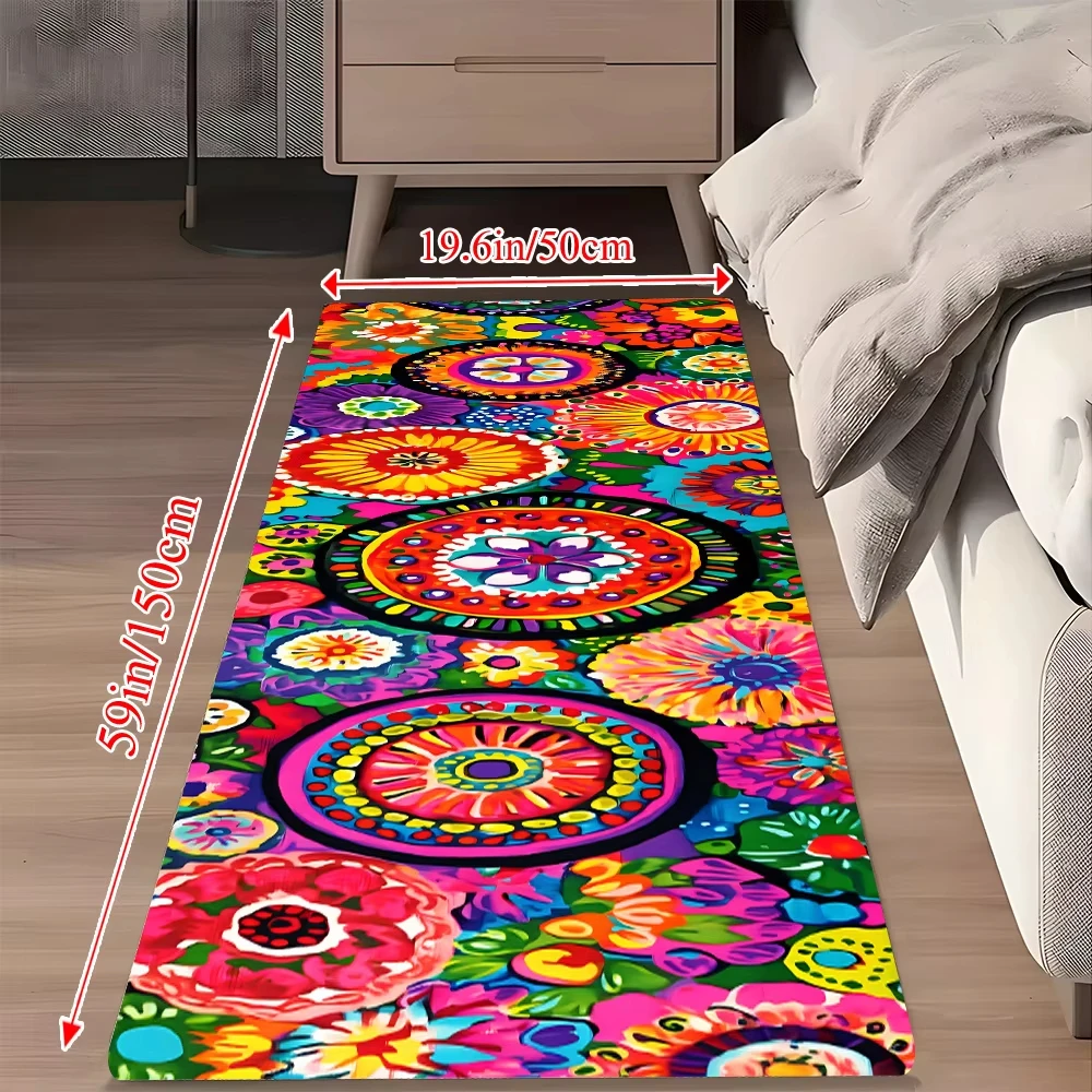 VIKAMA Moderner, minimalistischer Schlafzimmer-Samtteppich, weicher und cooler, langer Streifen-Teppich für Wohnzimmer, Sofa, Schlafzimmer, Nachttisch, Heimdekoration
