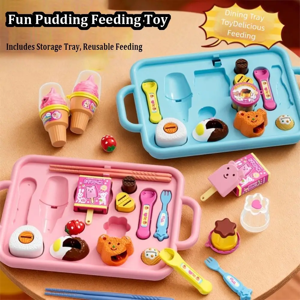 Simulação de comida pudim brinquedo de alimentação role play recurso criativo descompressão simulação pudim brinquedo educação precoce brinquedo presentes