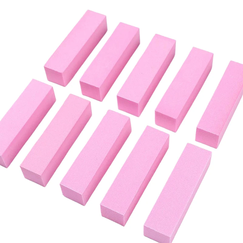 5/10 pz rosa lucidatura levigatura file Block Pedicure Manicure cura spugna Nail Art Buffer Grindig lucidatura No male Nail Art strumenti