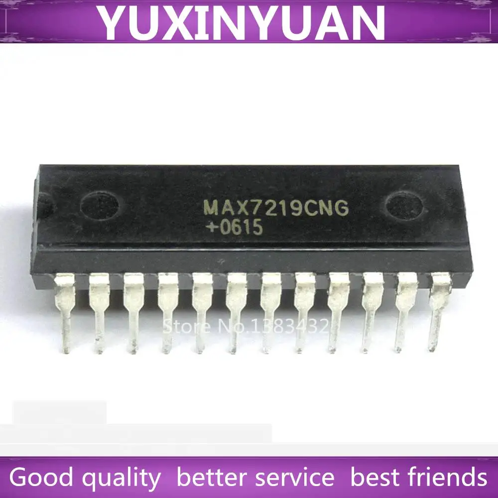 10PCS/LOT  MAX7219CNG MAX7219 DIP24 YUXINYUAN IC IN STOCK