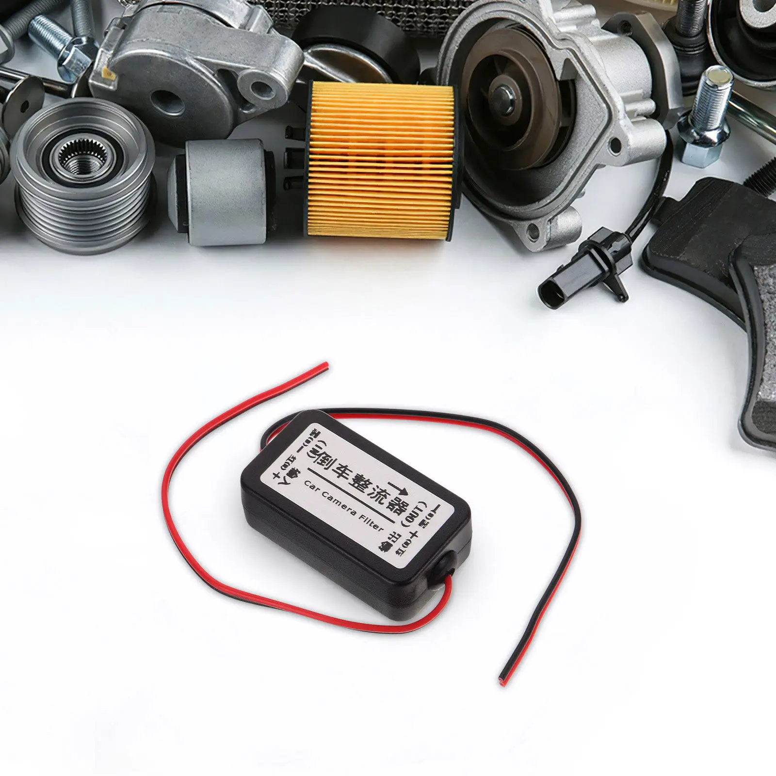 5Pcs Automotive Rectifier Filter for Reverse Camera Voltage Regulation Stable Power Supply Capacitor Relay Filter Car Rear View