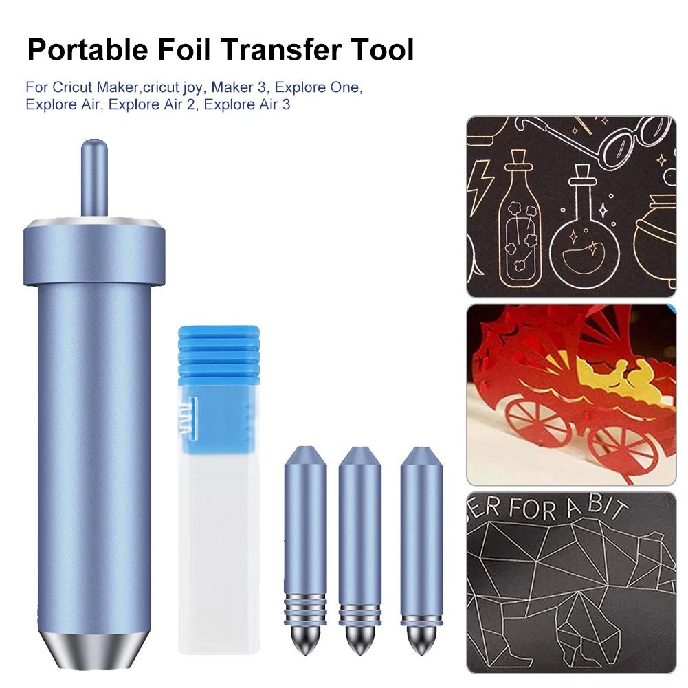 3-In-1 Portable Foil Transfer Tool Kit with 3 Blade for Cricut Maker/Maker 3/Explore One/Explore Air/Explore Air 2/Explore Air 3