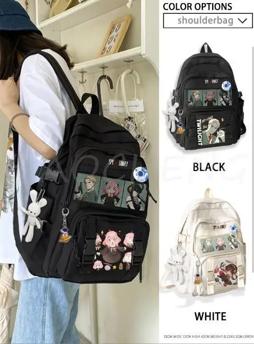 Anya Forger Spy x Family Backpack Women Men Teenager Girls Boys Laptop Backpack Students Shoulder Bag Ins Style Schoolbag