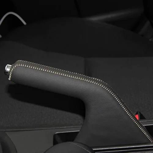 Imagen 2 del producto Funda superior de cuero genuino para freno de mano, cubierta de alta calidad para Mazda 3, nappa