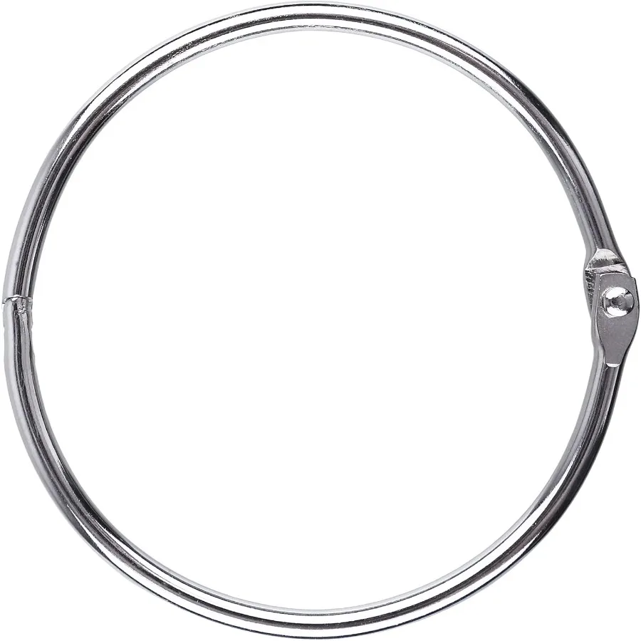 3 Polegada 12 pacote anéis de pasta de folhas soltas para flashcards cartões de índice extra grande livro anéis de papel com metal niquelado aço f