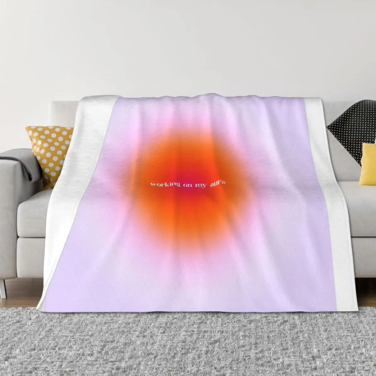 

Working On My Aura Gradient, SZA Love Galore Throw Blanket Bed Travel Luxury Thicken Shaggy Blankets