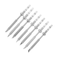 7pcs Mini Stainless Steel Soldering Iron Tips Replacement for TS100 Soldering Iron 7 Types