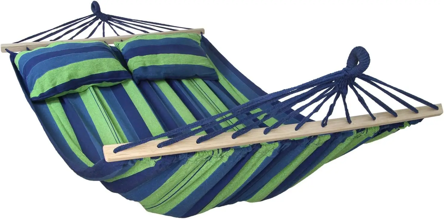 Hamaca Colgante Doble Dos Personas 240 x 150 cm Carga 300 kg Jardin Terazza, Color:Mauricio