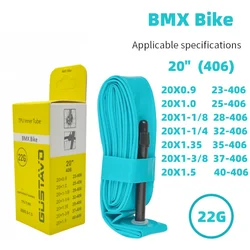 GUSTAVO BMX Bike Folding Bicycle TPU Tube  20X0.9-1.5/20X1.75-2.5 (406) 45mm 65mm Length French Valve