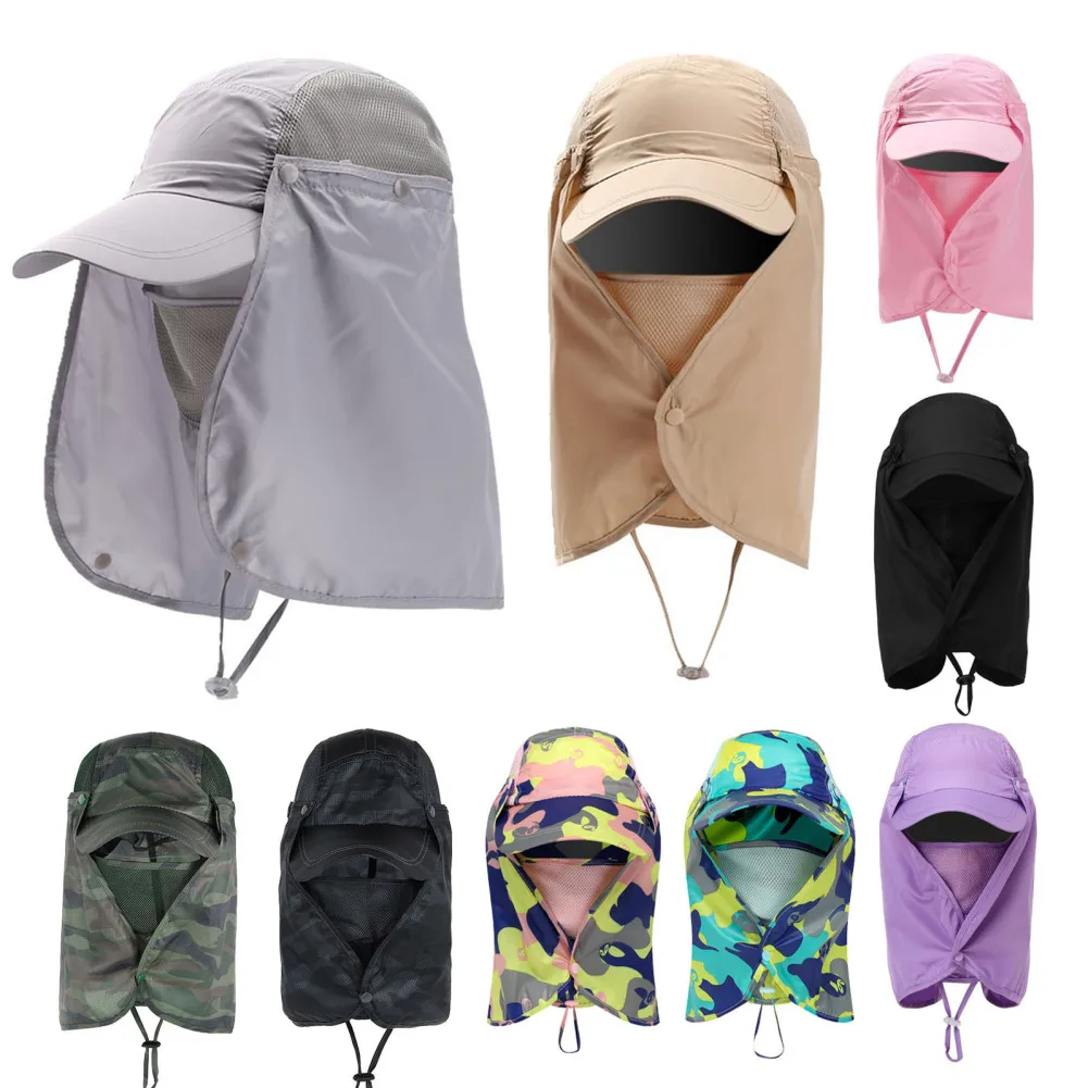 

Summer Sun Hat Upf 50+ Sunscreen Uv Protection Quick-drying Detachable Sunscreen Cap Fishing Cap