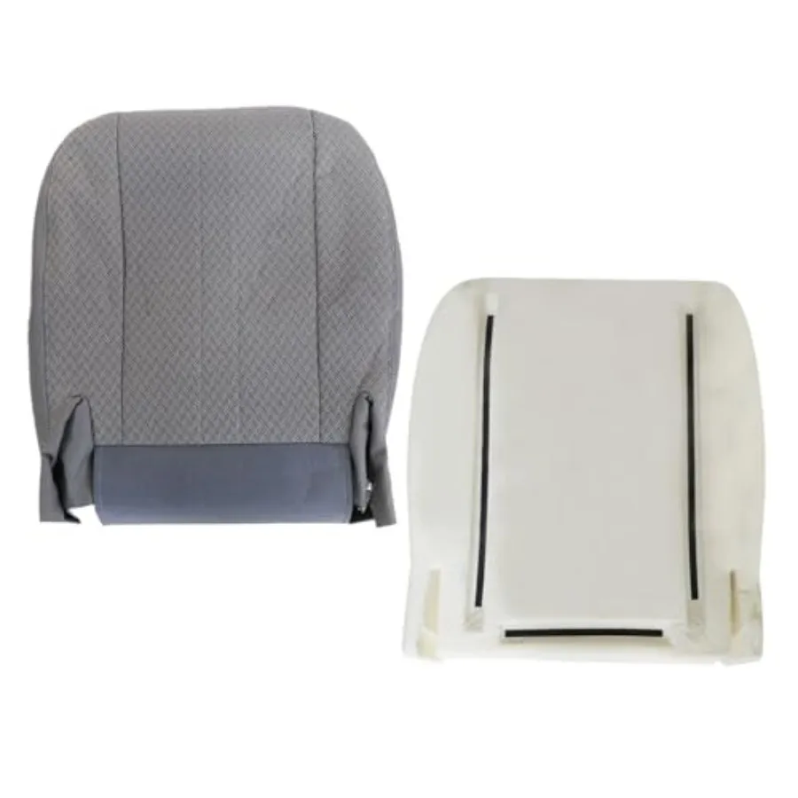 

Driver or Passenger Side Bottom Cloth Seat Cover and Foam Cushion Pewter Gray Compatible with Chevy Express GMC Savana 2003 200