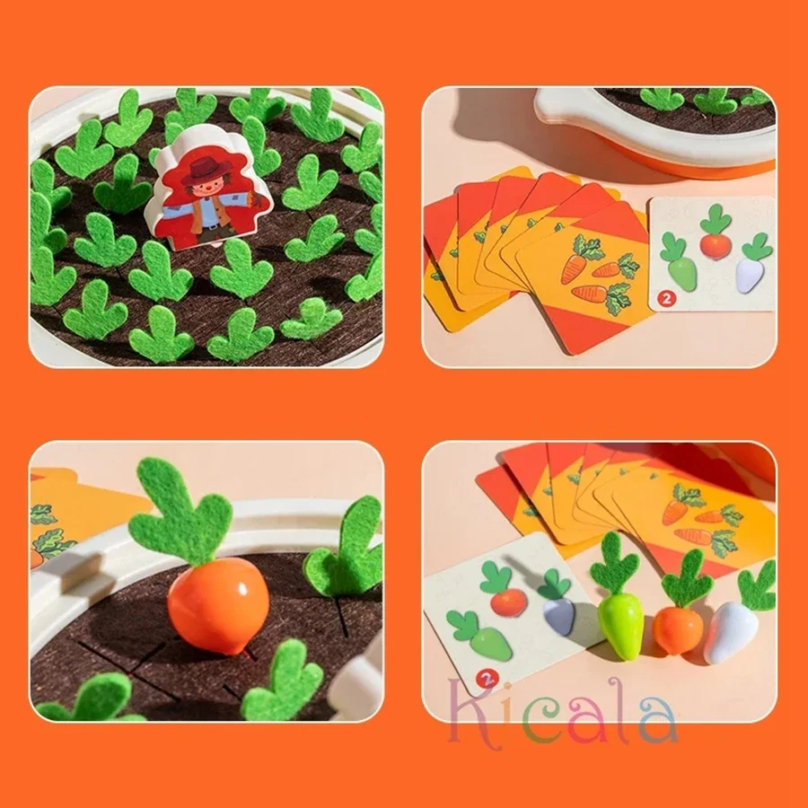 Juguetes Montessori para bebés, juguetes educativos para niños pequeños, juguete educativo con formas coloridas, juego de zanahorias, juguetes para contar y descubrir para niños, aprendizaje