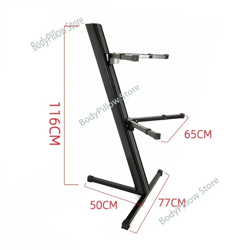 Keyboard Instrument Electronic Keyboard Display Stand Three-layer Metal Bracket Synthesizer Steel Stand Height Adjustable