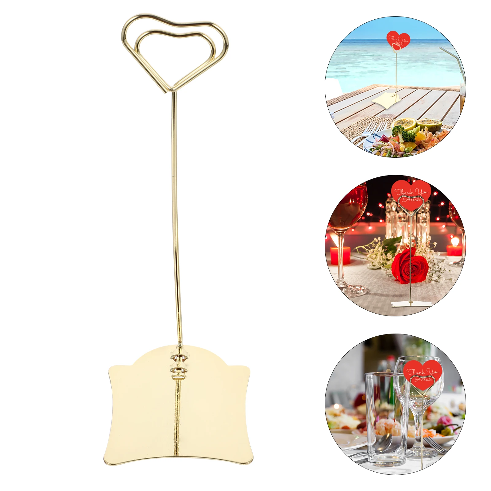 

2 Pcs Restaurant Love Meal Card Clip Holder The Sign Stand for Buffet Office Table Number