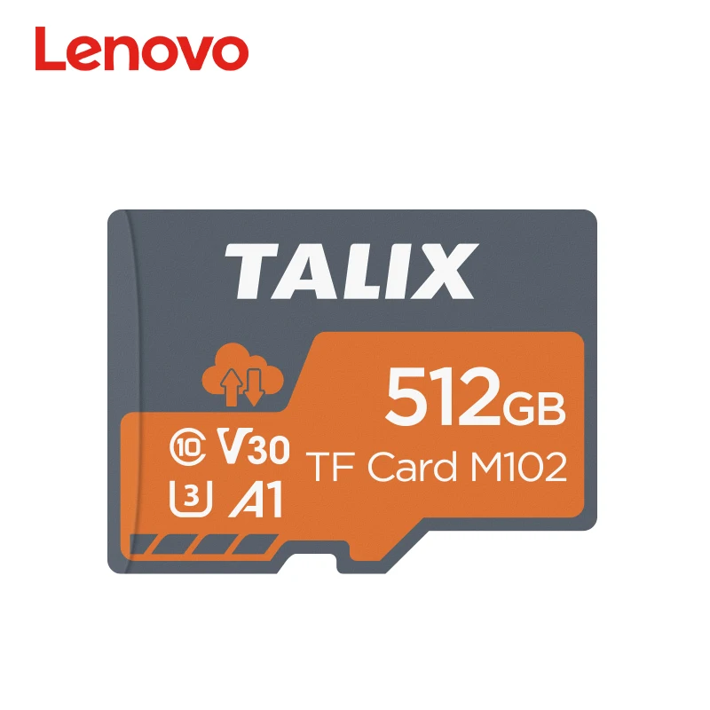 Lenovo TALIX TF-kaart 512GB 256GB 128GB 64GB 32GB U3 V30 A1 Hoge Snelheid Micro SD-kaart 4K UHD Videokaart voor Smartphone Camera