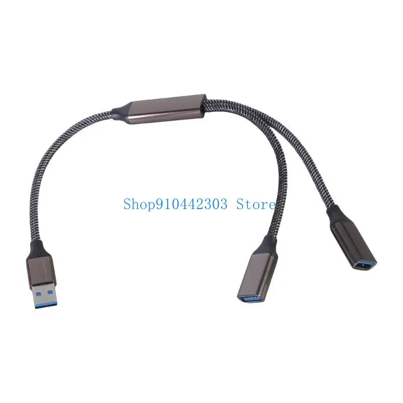652F USB3.0 Double Female Splitter Cable 5Gbps Data Transfer Enhances Connection and Quick Charging on Laptops