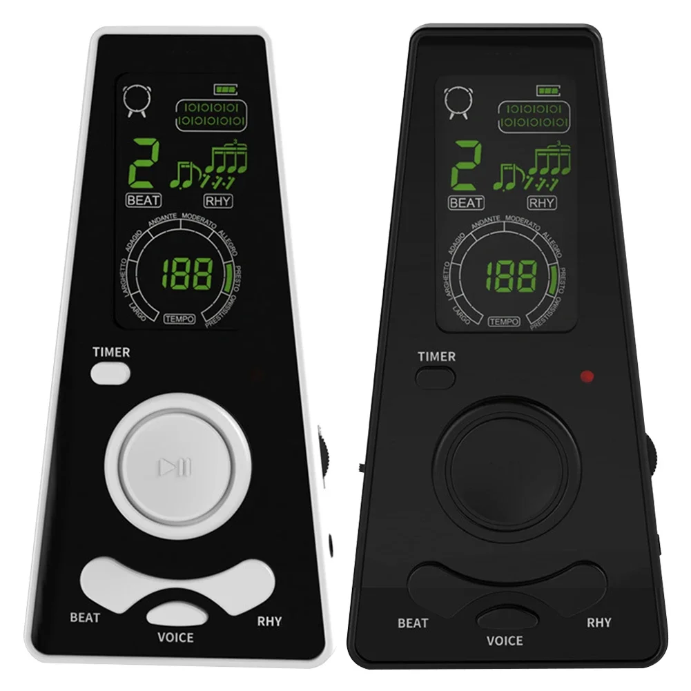 Electronic Digital Metronome Volume & Beat Speed Adjustable Electronic Metronome with Timer for Piano Guitar Violin Drums