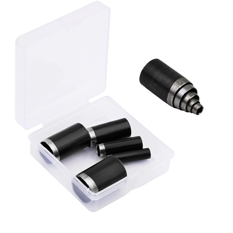 F92B 5pcs Strumento punzonatura cavo Strumento rotondo fori punzonatura set per pelle