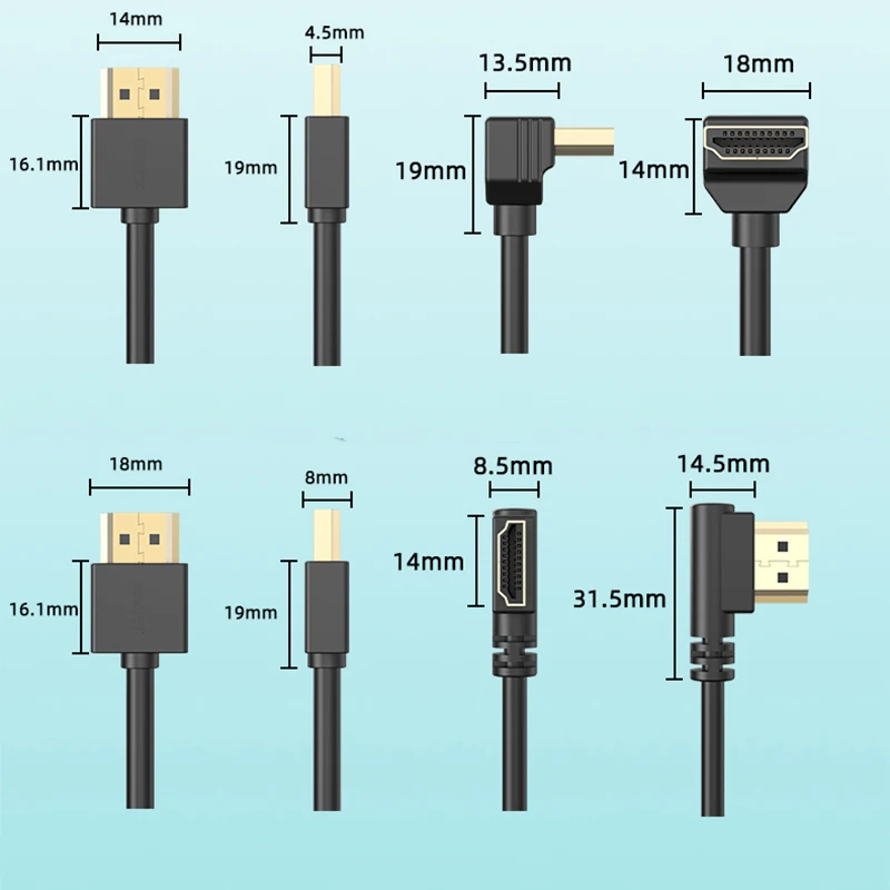 90-Grad-HDMI 2.0-Kabel – Graphen, verbessert für platzsparende Installationen | 4K-, 3D- und Aux-Kabel mit hoher Bildwiederholfrequenz, HDMI-Kabel – Detail 12