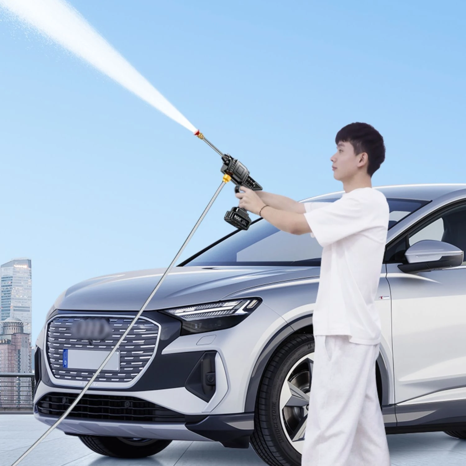 Car wash high pressure water gun household cleaning machine powerful floor scrubber pump wireless