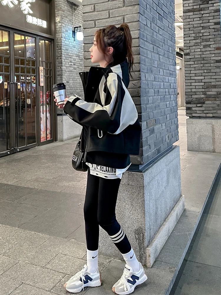 

Женская верхняя одежда Bla Jaet с капюшоном, весна-осень 2023, новинка Sle, свободное утягивающее пальто из полиэфирного волокна, длинное свеча на молнии...