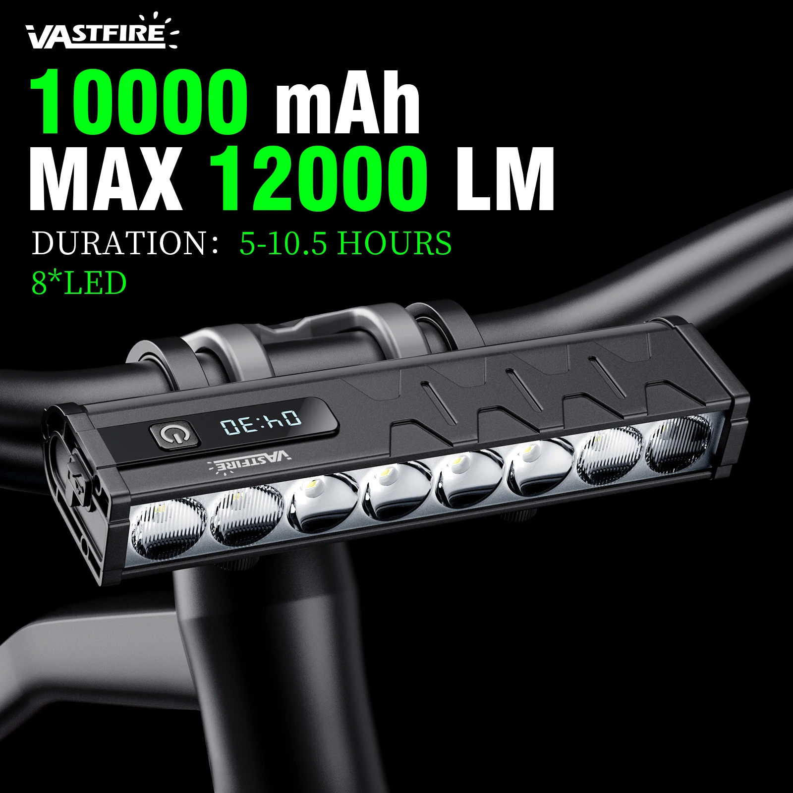 VASTFIRE إضاءة دراجة هوائية الجبهة 25500 التجويف الدراجة الخفيفة 10000mAh مصباح يدوي مقاوم للماء USB شحن الجبلية الطريق الدراجات ملحقات المصابيح