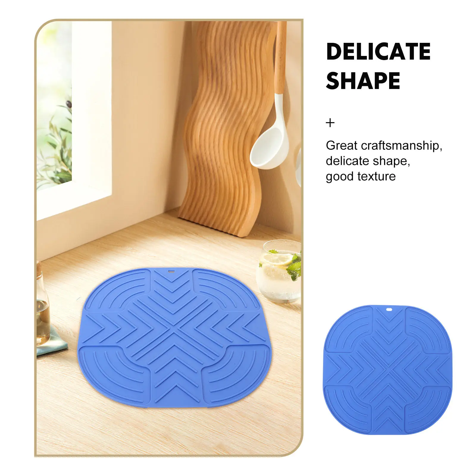 Tapete de Silicone Resistente ao Calor para Fritadeira a Ar 10.24x10.24 Antiderrapante Espesso Isolante Protetor de Bancada de Cozinha para Forno e Cu
