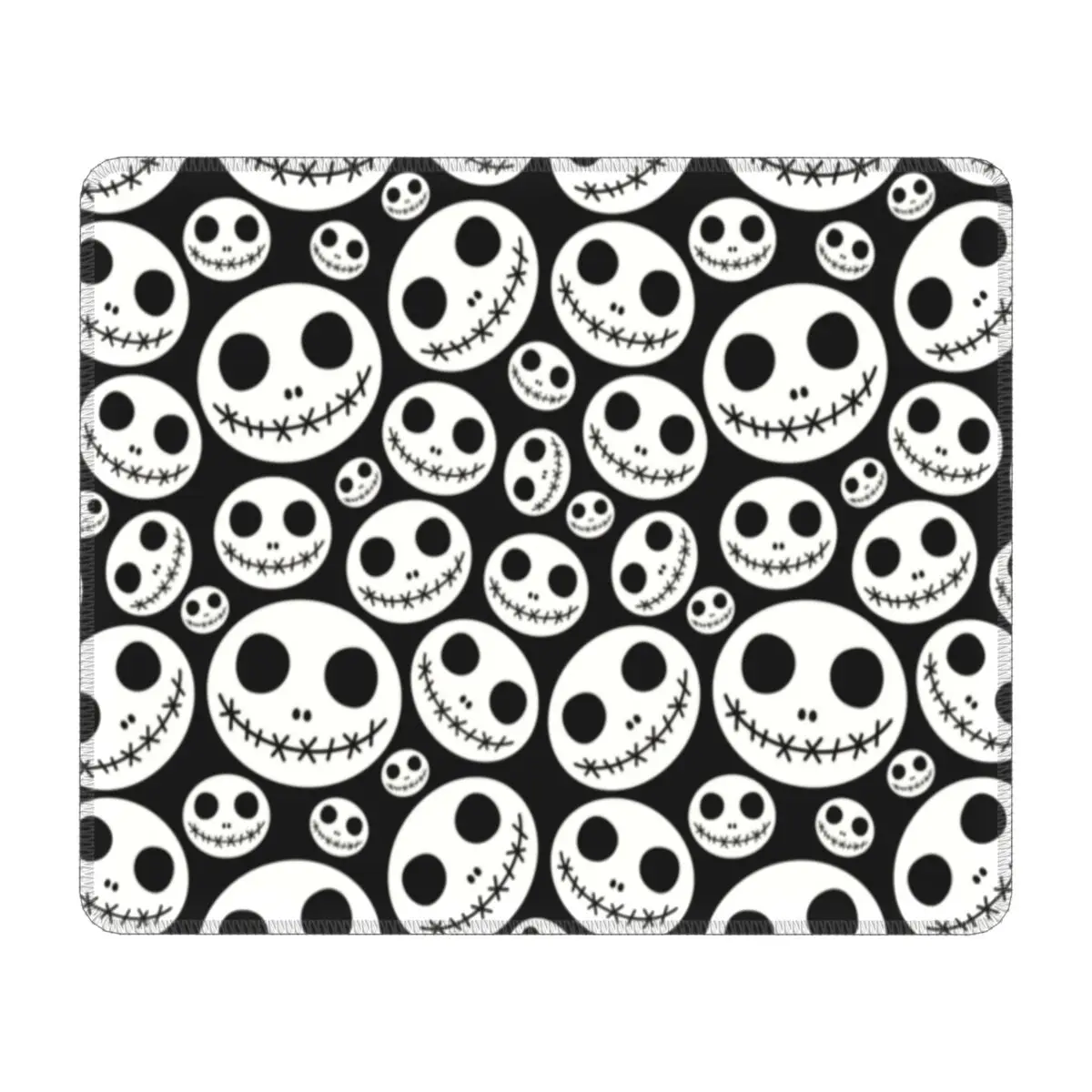 Custom Halloween Skeleton Jack Skellington Mouse Pad Non-Slip Rubber Base Mousepad Accessories Nightmare Before Christmas Mat