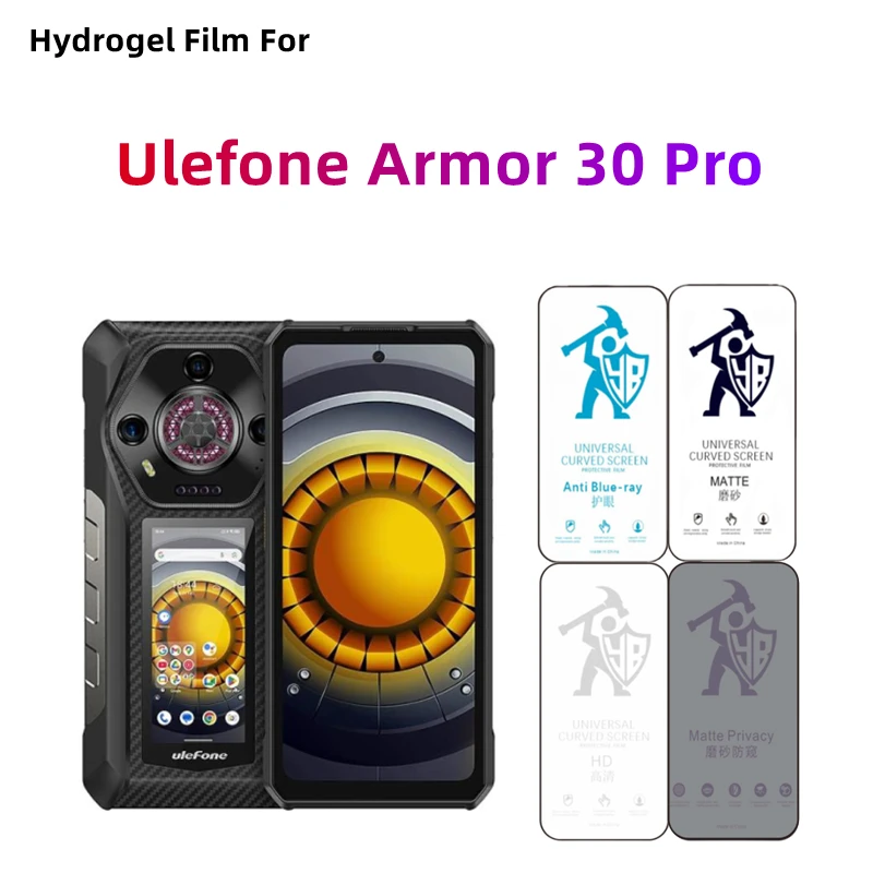 2pcs Matte Hydrogel Film For Ulefone Armor 30 Pro HD Screen Protector For Ulefone Armor 30 Pro Eye Care Anti Spy Matte Protect