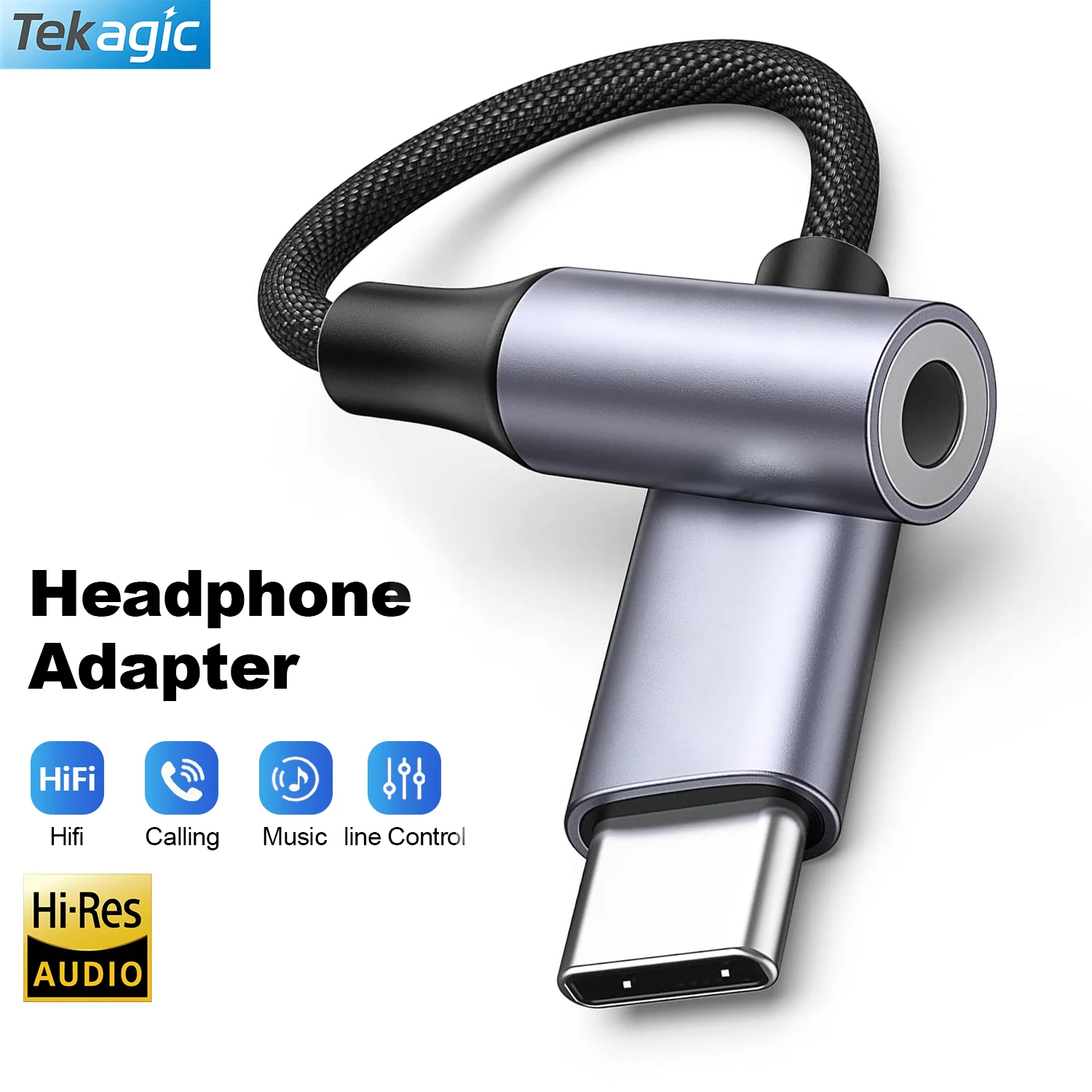 USB C Headphone Adapter Type C Male to 3.5mm Jack Female AUX Audio Cable For iPhone 17 Samsung Galaxy Xiaomi Earphone Converter