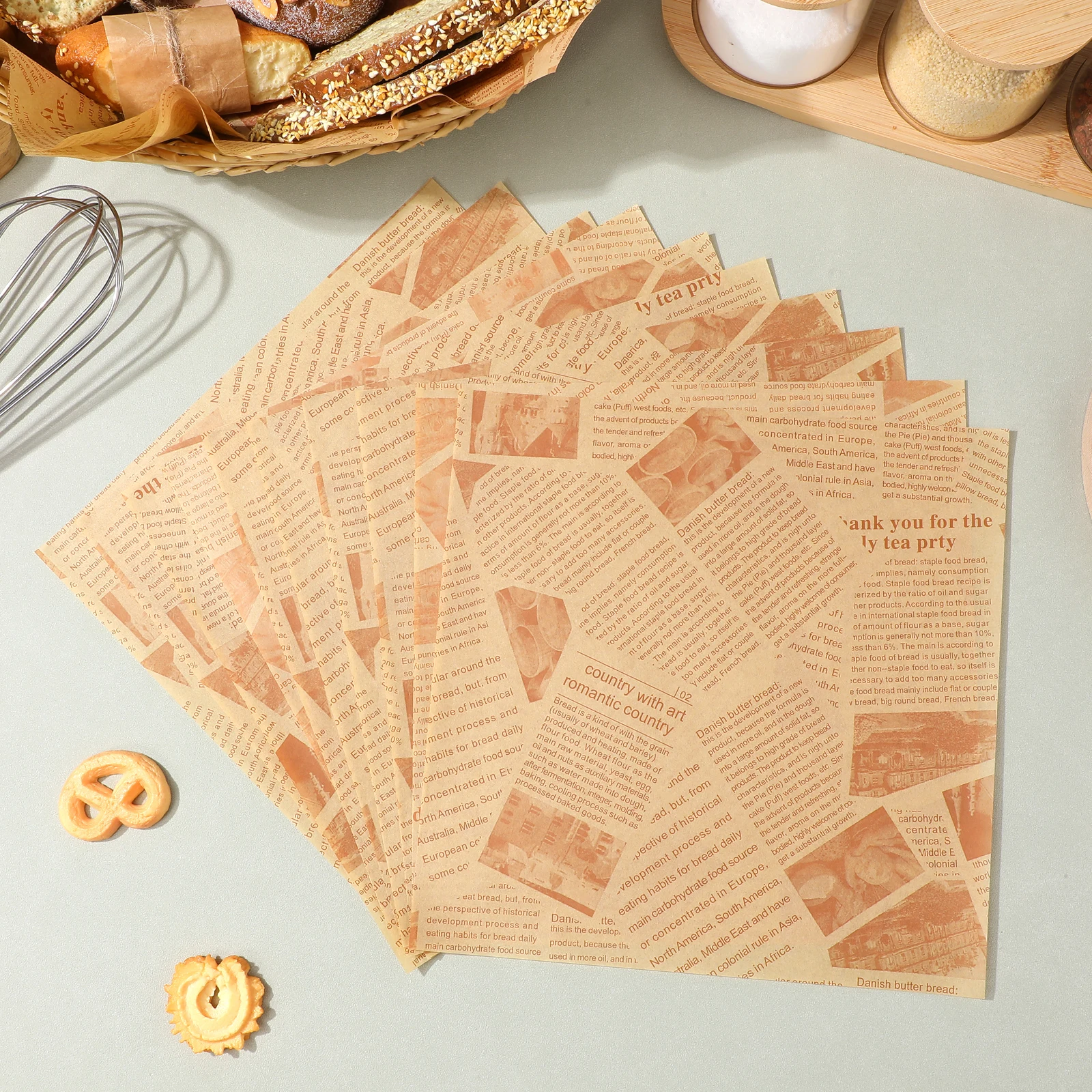 

100pcs Oil-Proof Packaging Paper 25x25cm for Baking Hamburgers Chicken Fries Wrapping Sandwich Chip Liners Papers Cakes