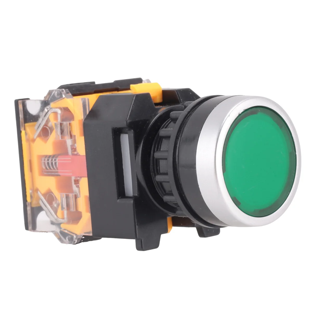 LA38-11/203 مفتاح ضغط مؤقت للخدمة الشاقة باللون الأخضر