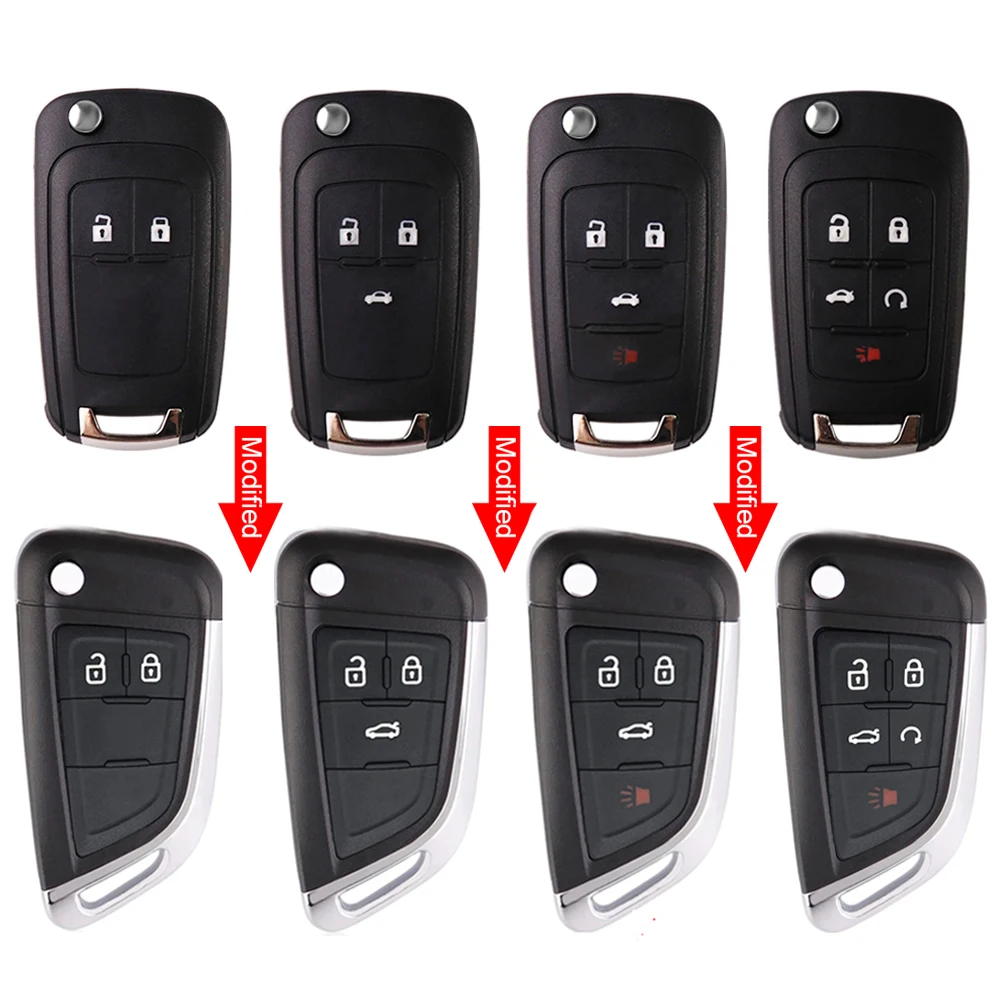 Car Key Shell For Opel Vauxhal Insignia Astra J Zafira Mokka Corsa Meriva For Chevrolet Cruze Epica Lova Camaro Impala Key Case