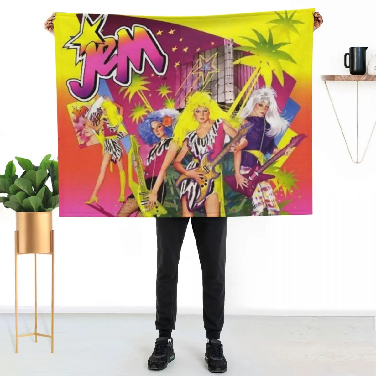 Jem and the holograms Throw Blanket blankets ands Plaid Flannels Bed Fashionable Beach Furrys Blankets