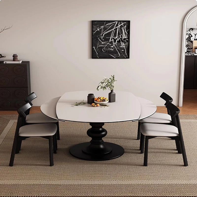 

Sliding Dining Table Study Dinning Tables Sets Luxury Console Restaurant Coffe Living Room Center Kitchen Mesa Home Furniture