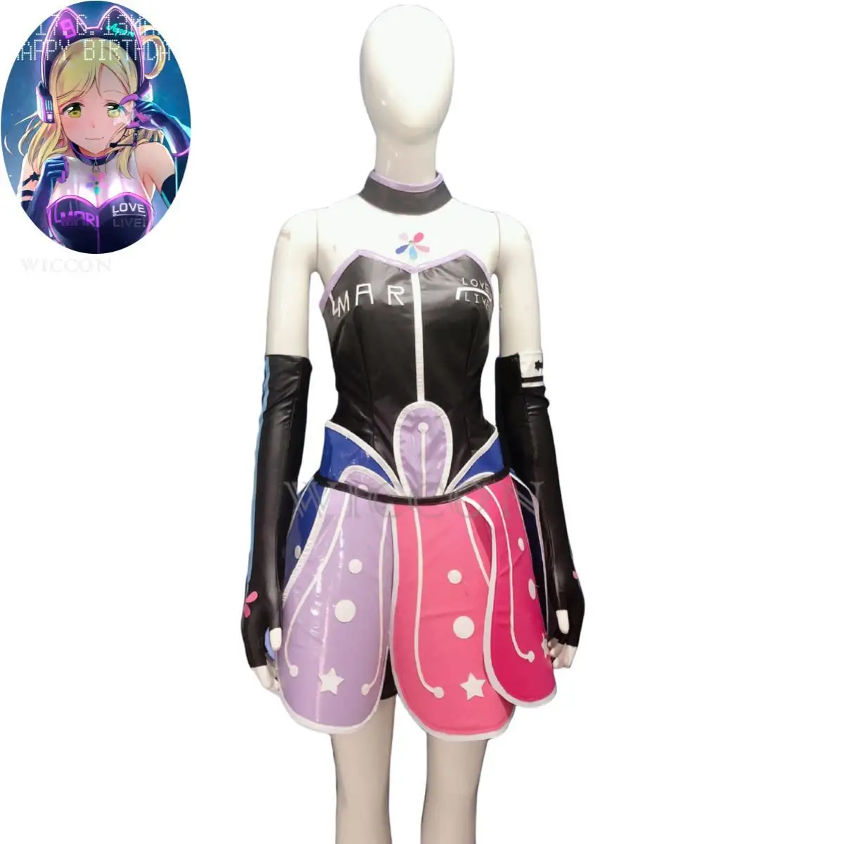 Anime LoveLive!Sunshine!! Aqours Ohara Mari Cosplay Costume Mary O\'Hara Guilty Kiss Wig Dress Woman Sexy Halloween Party Suit
