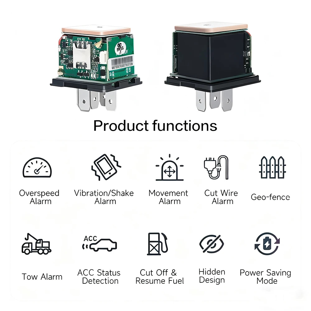 Beidou Gps Locator for Electric Vehicles and Cars, Used for Vehicle Tracking, Anti-Theft and Anti-Loss, with 24V Relay