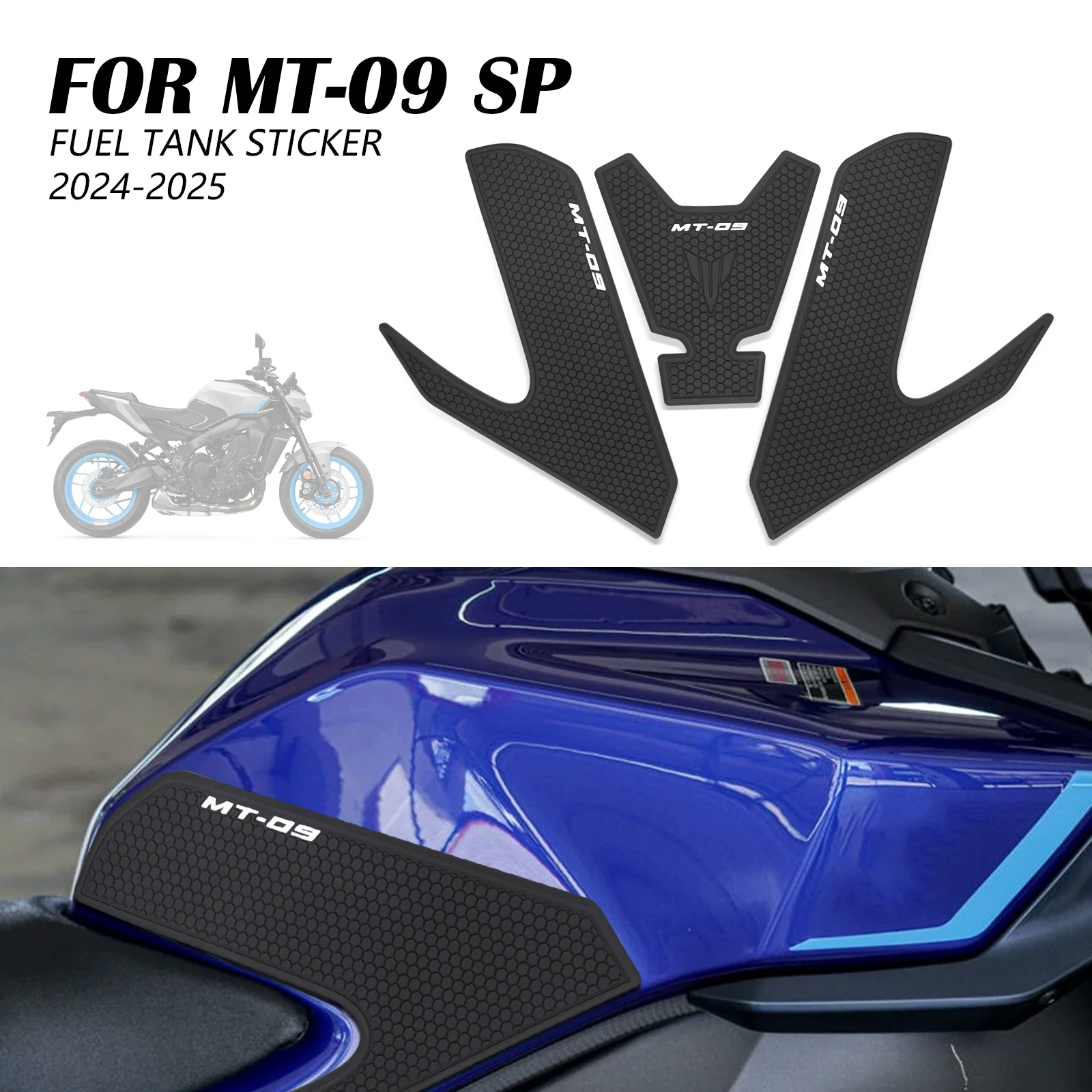 For Yamaha MT-09 MT09 SP 2024 2025 2026 Motorcycle Tank Traction Pad Anti Slip Sticker Gas Knee Grip Protector mt09sp