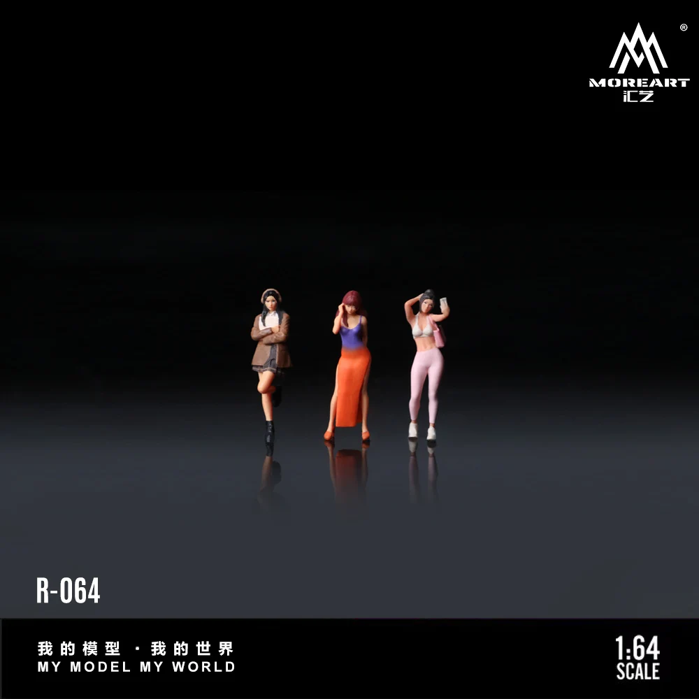 

Более искусство 1:64, красивый и очаровательный набор женских кукол, модель фигурки из смолы для подарка, дисплея и коллекции