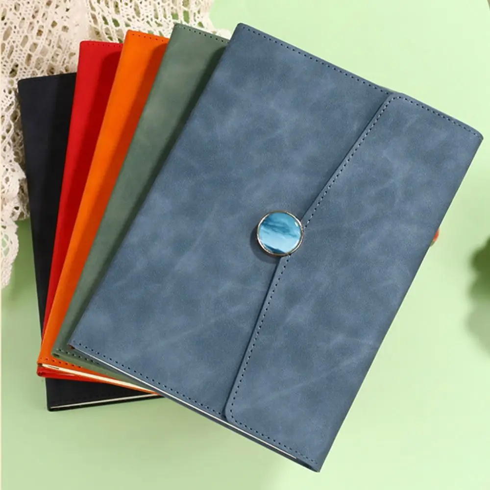 

100 Pages Business Notebook Soft Simple Sinicism Notebook Portable Thicken Magnetic Buckle Notebook Academic Weekly Agenda