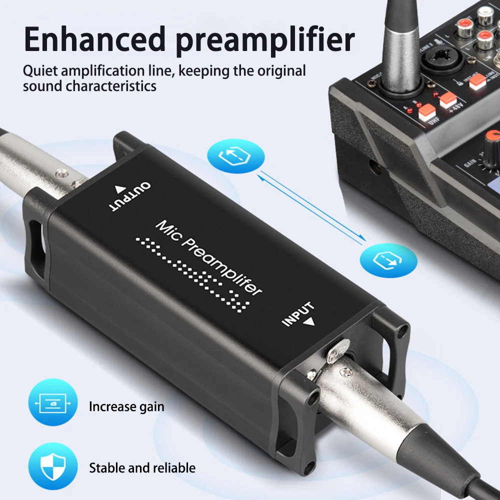 Professional Microphone Pream Mic Booster Preamplifier For Dynamic microphone amplifier